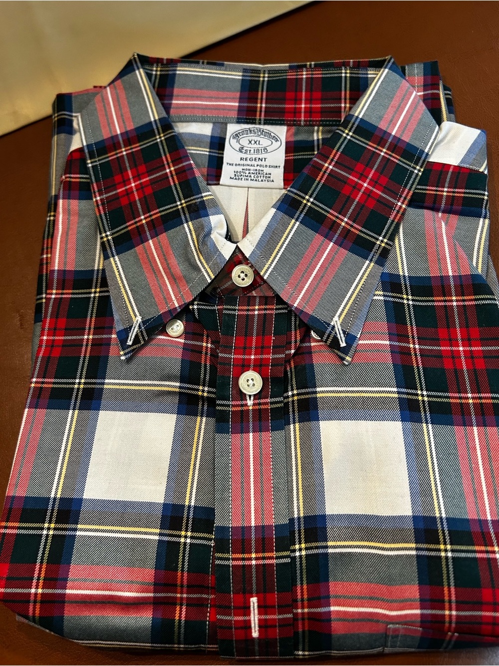 Brooks Brothers Red Navy White Plaid Regent Button-Down Shirt